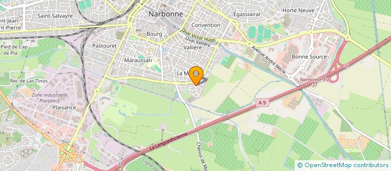 localisation de l'entreprise SCI NCK  NARBONNE
