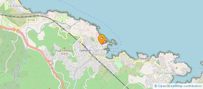 localisation de l'entreprise SCI NEDA  COLLIOURE