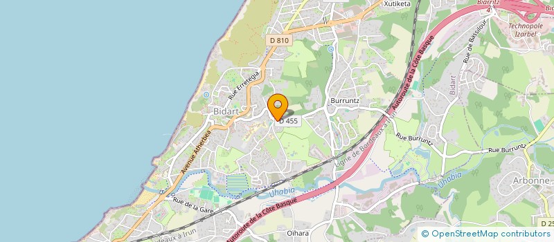 localisation de l'entreprise SCI NEGUAK à BIDART