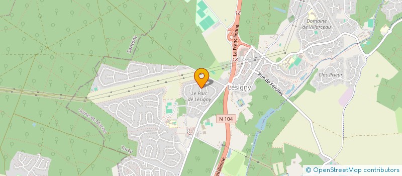 localisation de l'entreprise SCI NEIGE ET SOLEIL  LESIGNY