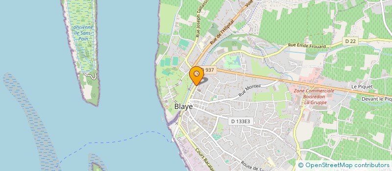 localisation de l'entreprise SCI NELSON à BLAYE