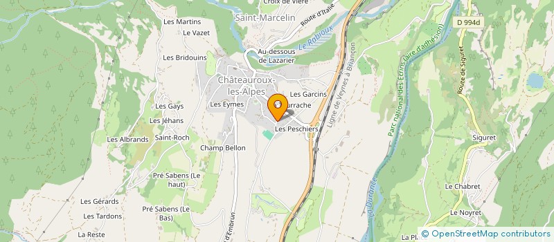 localisation de l'entreprise SCI NERE PLUS  CHATEAUROUX-LES-ALPES