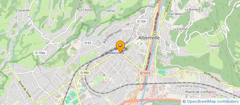 localisation de l'entreprise SCI NEVA  ALBERTVILLE