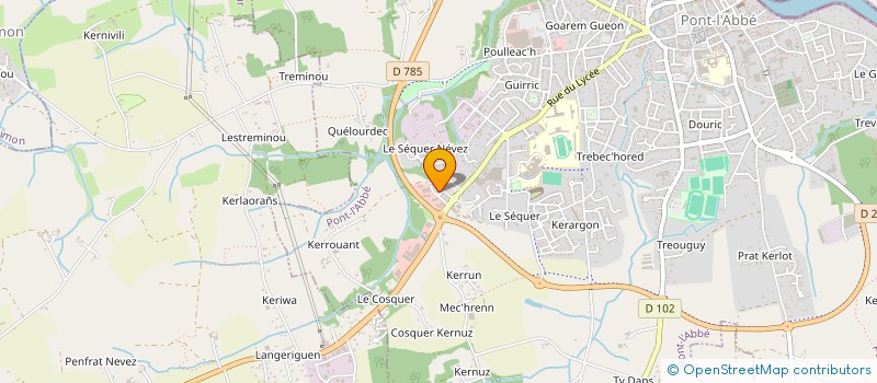 localisation de l'entreprise SCI NEVEZ  PONT-L'ABBE