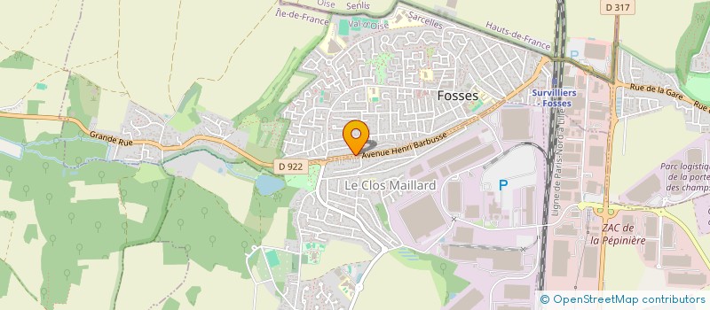 localisation de l'entreprise SCI NEW IMMO  FOSSES