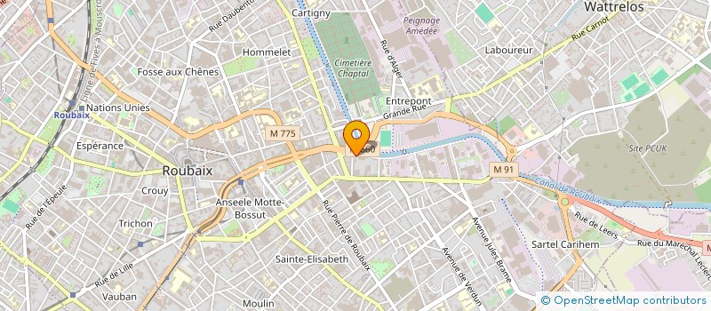 localisation de l'entreprise SCI NEWTON  ROUBAIX