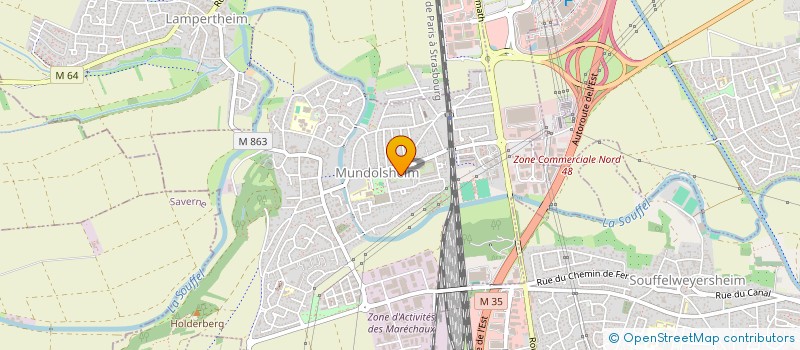 localisation de l'entreprise SCI NF  MUNDOLSHEIM