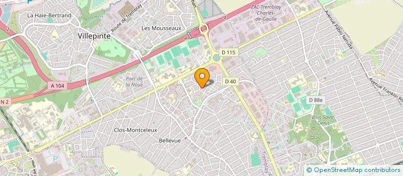 localisation de l'entreprise SCI NGIN PARIS CENTRE à VILLEPINTE