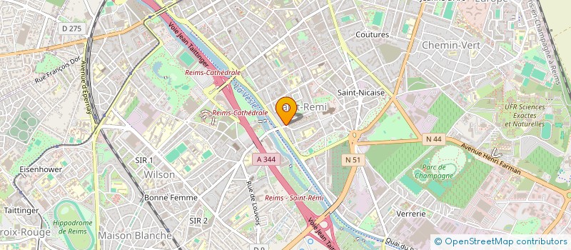 localisation de l'entreprise SCI NHX  REIMS