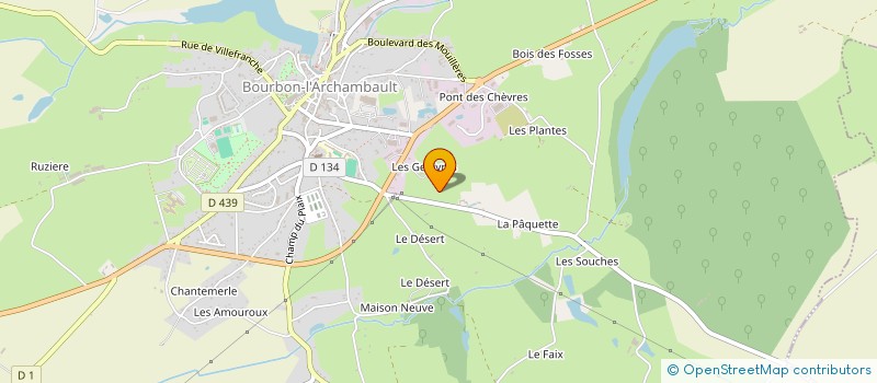 localisation de l'entreprise SCI NICAD  BOURBON-L'ARCHAMBAULT