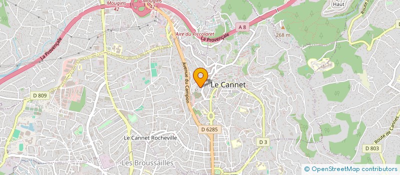 localisation de l'entreprise SCI NICALE à LE CANNET