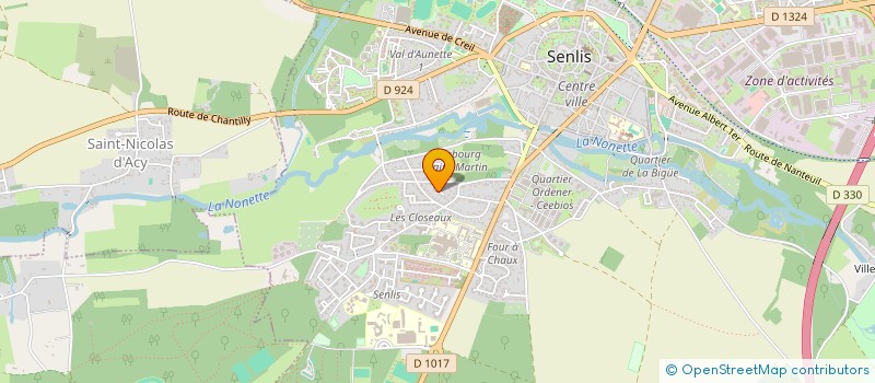 localisation de l'entreprise SCI NICODOM  SENLIS