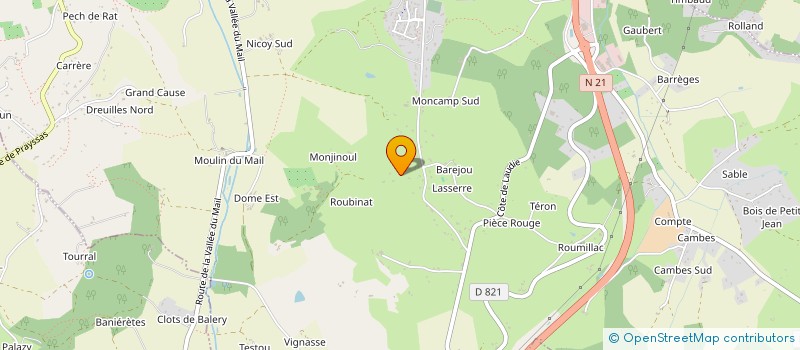 localisation de l'entreprise SCI NICOLE  PUJOLS