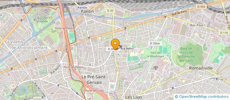 localisation de l'entreprise SCI NICORAL à PANTIN