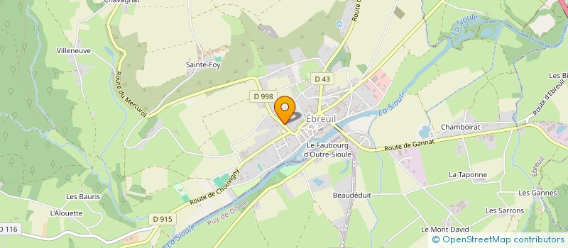 localisation de l'entreprise SCI NICOT  EBREUIL