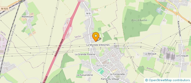 localisation de l'entreprise SCI NICOWA 3  ATTICHES