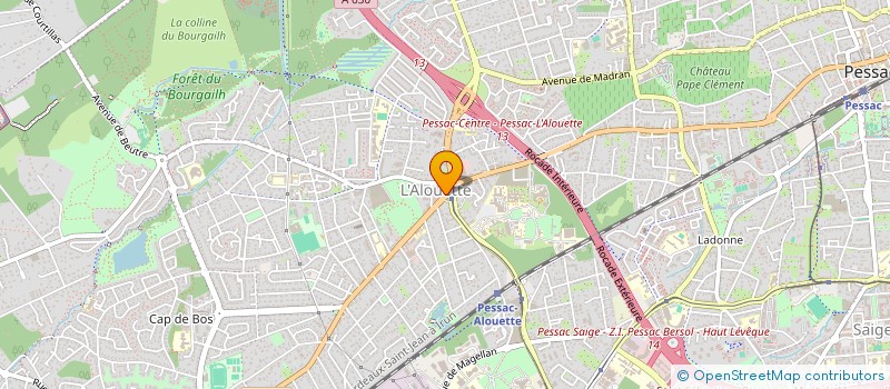 localisation de l'entreprise SCI NICQ CAZALS - CASTOR & FELIX  PESSAC