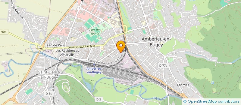 localisation de l'entreprise SCI NIDO  AMBERIEU-EN-BUGEY