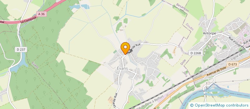 localisation de l'entreprise SCI NIDOC  EVANS