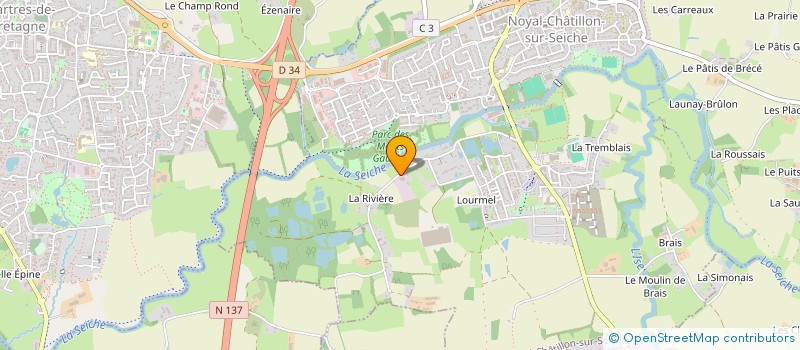 localisation de l'entreprise SCI NIEPCE 29  NOYAL-CHATILLON-SUR-SEICHE