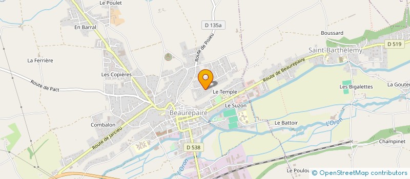 localisation de l'entreprise SCI NIFLORIS  BEAUREPAIRE