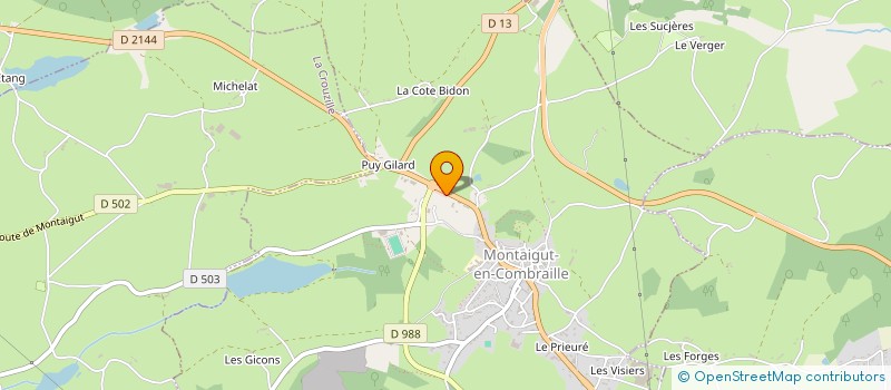 localisation de l'entreprise SCI NIMUISE  MONTAIGUT-EN-COMBRAILLE