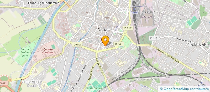 localisation de l'entreprise SCI NINBADOU à DOUAI