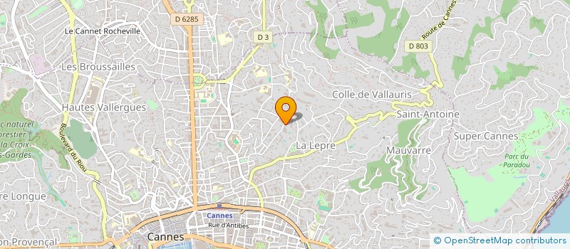 localisation de l'entreprise SCI NIOCOLE S à CANNES