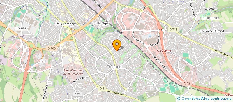 localisation de l'entreprise SCI NIVAS  TREGUEUX