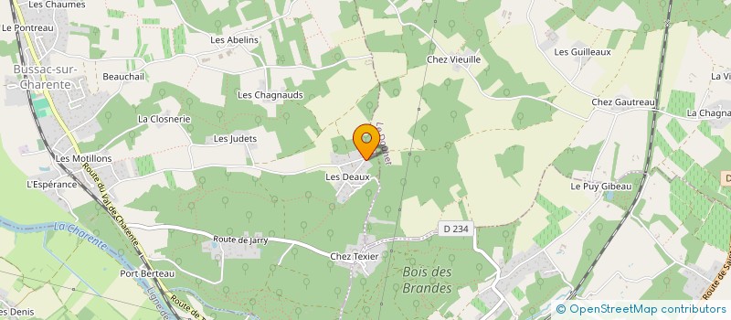 localisation de l'entreprise SCI NIVELLE  BUSSAC-SUR-CHARENTE