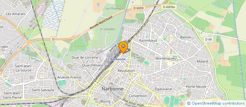 localisation de l'entreprise SCI NJ  NARBONNE