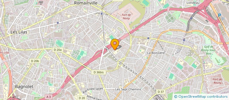 localisation de l'entreprise SCI NLX à ROMAINVILLE