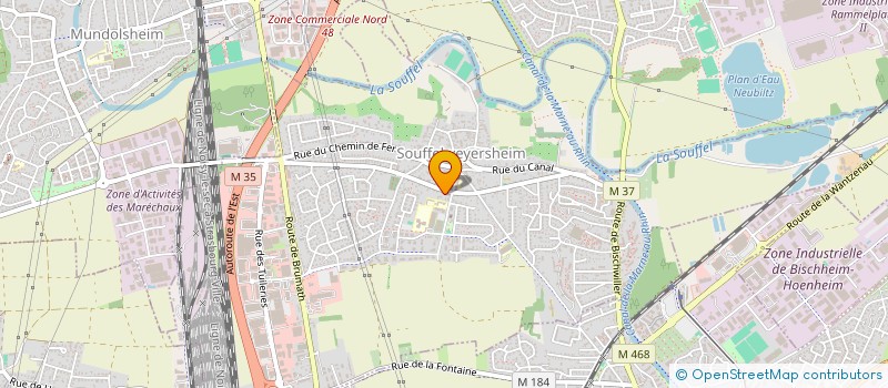 localisation de l'entreprise SCI NOBA  SOUFFELWEYERSHEIM