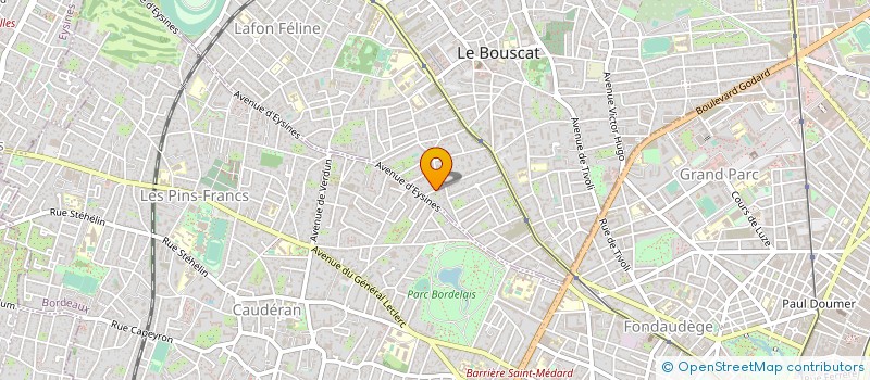 localisation de l'entreprise SCI NOCQUET BRODUT  LE BOUSCAT