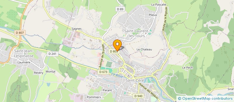 localisation de l'entreprise SCI NOE  SAINT-CERE