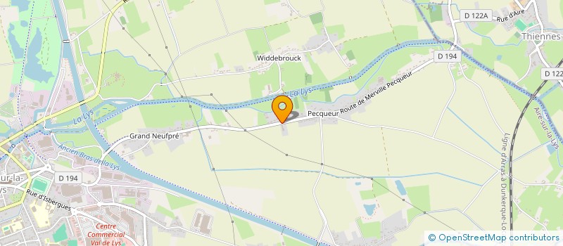 localisation de l'entreprise SCI NOEVIC  AIRE-SUR-LA-LYS