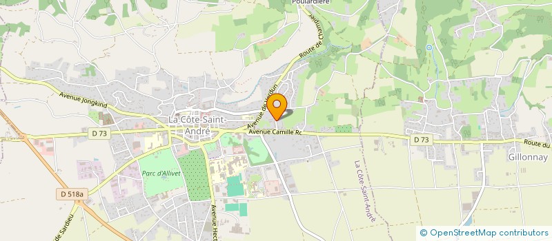 localisation de l'entreprise SCI NOISETTES  LA COTE-SAINT-ANDRE