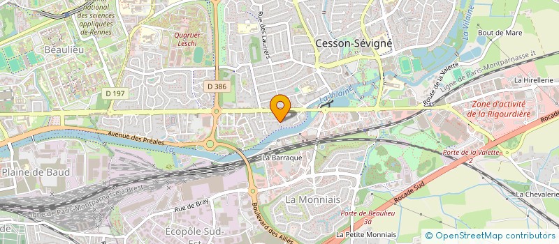 localisation de l'entreprise SCI NOMABRINA  CESSON-SEVIGNE