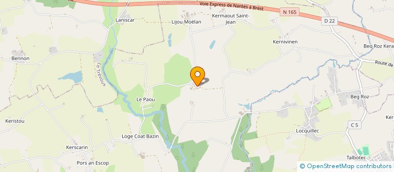 localisation de l'entreprise SCI NOMOSE  RIEC-SUR-BELON