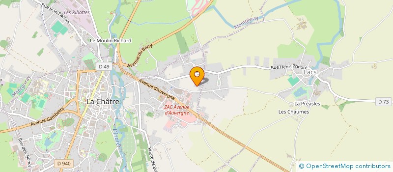localisation de l'entreprise SCI NONNET-TURPIN à LA CHATRE