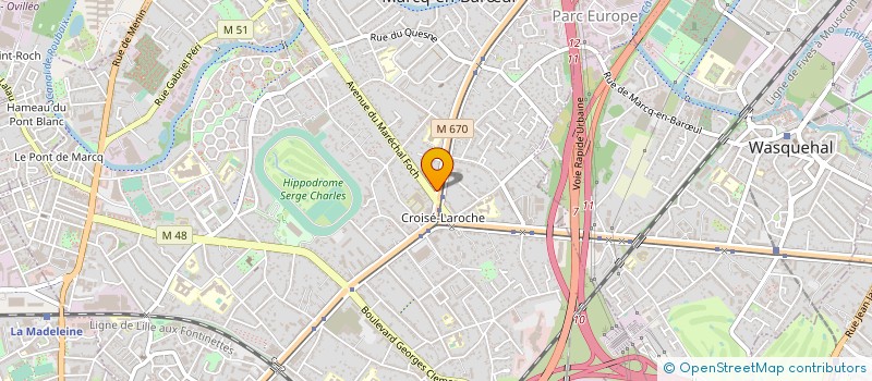localisation de l'entreprise SCI NORD CHAMPAGNE à MARCQ-EN-BARŒUL