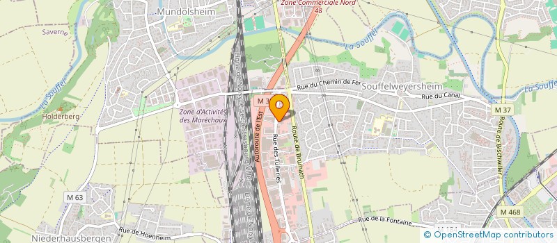 localisation de l'entreprise SCI NORD EST GEISPOLSHEIM  SOUFFELWEYERSHEIM