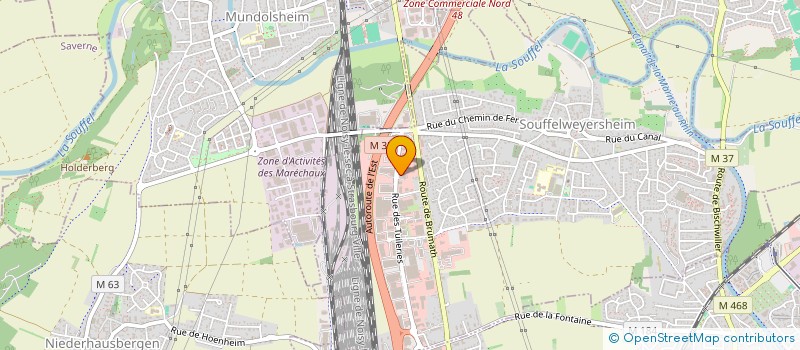 localisation de l'entreprise SCI NORD EST ROSHEIM  SOUFFELWEYERSHEIM