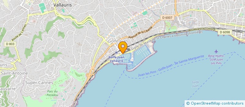 localisation de l'entreprise SCI NORD SUD à VALLAURIS