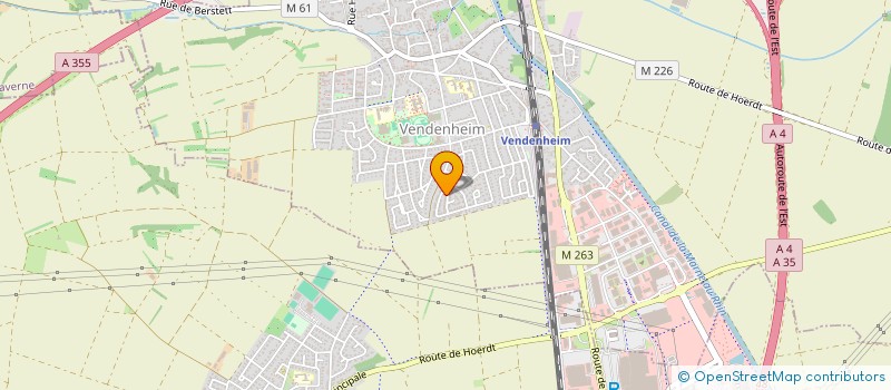 localisation de l'entreprise SCI NORDFELL  VENDENHEIM