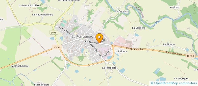 localisation de l'entreprise SCI NORIG  LA ROMAGNE