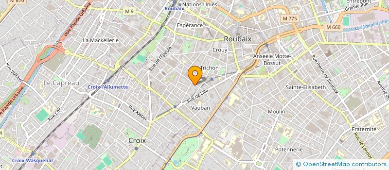 localisation de l'entreprise SCI NORTH HOME  ROUBAIX