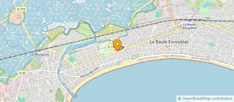 localisation de l'entreprise SCI NOTCROISIC.  LA BAULE-ESCOUBLAC