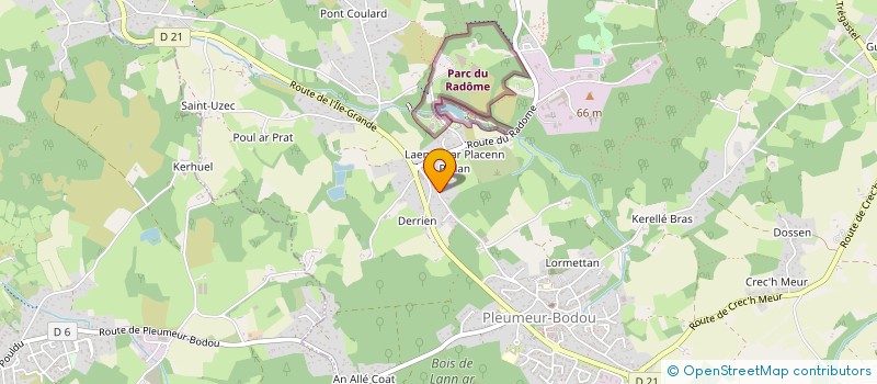 localisation de l'entreprise SCI NOTERIGOU  TREGASTEL