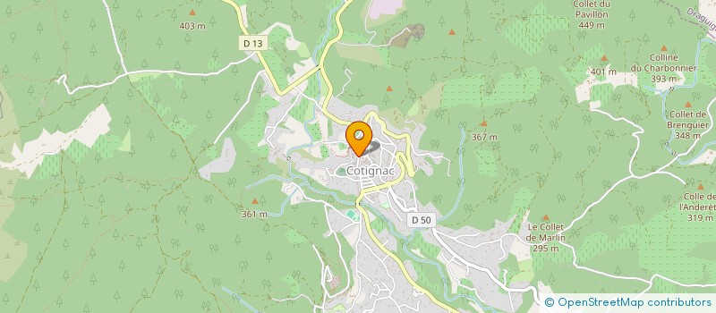 localisation de l'entreprise SCI NOTRE CLOCHER  COTIGNAC